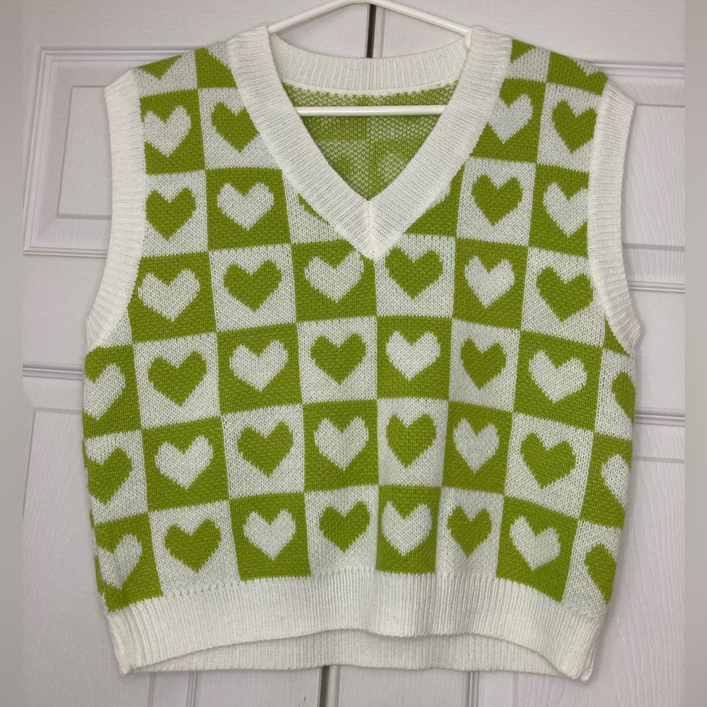 Checkered Heart Vest Sz Small